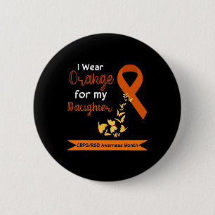 I Wear Orange For My Daughter Crpsrsd Awareness Mo 6 Cm Round Badge