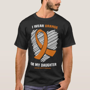 I Wear Orange For My Daughter Leukaemia Cancer Awa T-Shirt