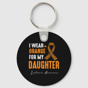 I Wear Orange For My Daughter Leukaemia Cancer Mat Key Ring