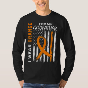 I Wear Orange For My Godfather Leukemia Awareness T-Shirt