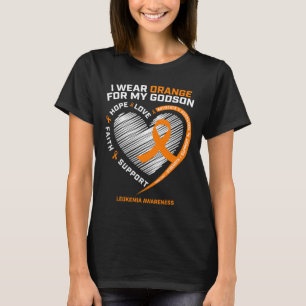 I Wear Orange For My Godson Leukaemia Cancer Aware T-Shirt