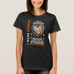 I Wear Orange For My Godson Multiple Sclerosis Awa T-Shirt
