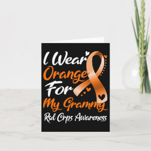 I Wear Orange For My Grammy Rsd Crps Awareness 1 Card