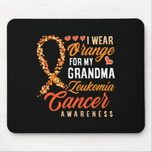 I Wear Orange For My Grandma Leukaemia Cancer Awar Mouse Pad