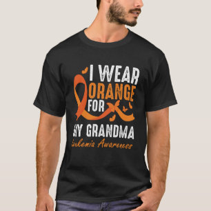 I Wear Orange for My Grandma Leukemia Awareness Su T-Shirt