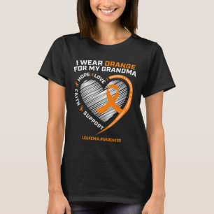 I Wear Orange For My Grandma Leukemia Cancer Aware T-Shirt