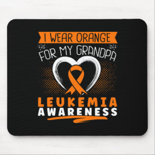 I Wear Orange For My Grandpa Leukaemia Awareness H Mouse Pad