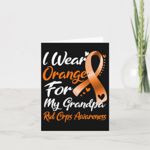 I Wear Orange For My Grandpa Rsd Crps Awareness Card