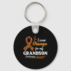 I Wear Orange For My Grandson Leukaemia Awareness  Key Ring