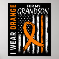 I Wear Orange For My Grandson Leukaemia Cancer Awa