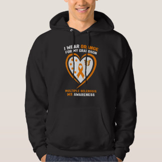 I Wear Orange For My Grandson Multiple Sclerosis A Hoodie