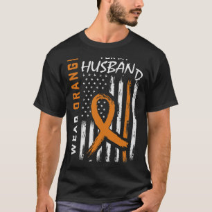 I Wear Orange For My Husband Leukaemia Cancer Awar T-Shirt