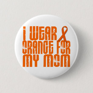 I Wear Orange For My Mum 16 6 Cm Round Badge