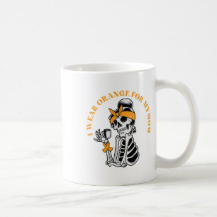 I Wear Orange For My Mum Crps Awareness Skeleton C Coffee Mug
