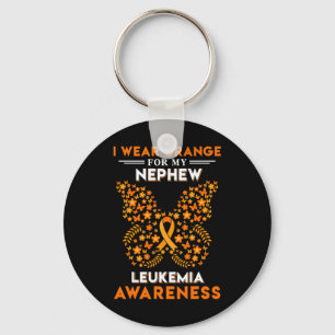 I Wear Orange For My Nephew Blood Leukaemia Cancer Key Ring
