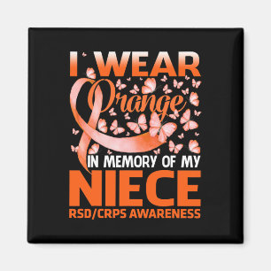 I Wear Orange For My Niece Rsd Crps Awareness Magnet