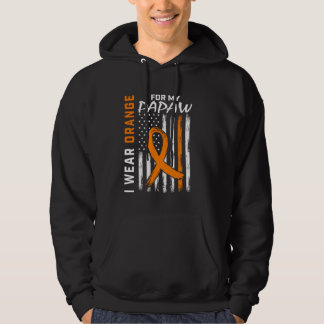 I Wear Orange For My Papaw Multiple Sclerosis Awar Hoodie