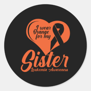 I Wear Orange for My Sister Classic Round Sticker