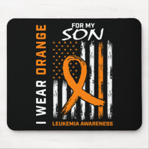 I Wear Orange For My Son Leukaemia Awareness Ameri Mouse Pad