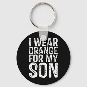 I Wear Orange For My Son Leukaemia Awareness Key Ring