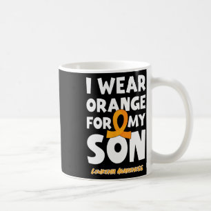 I Wear Orange For My Son Leukaemia Blood Cancer Pa Coffee Mug