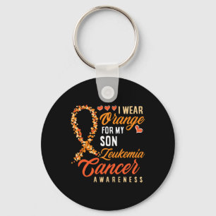 I Wear Orange For My Son Leukaemia Cancer Awarenes Key Ring