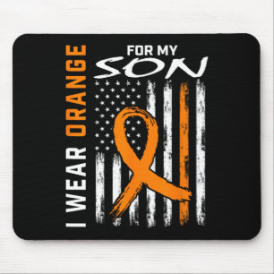 I Wear Orange For My Son Leukaemia Cancer Awarenes Mouse Pad