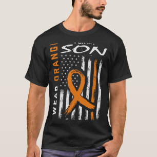I Wear Orange For My Son Leukaemia Cancer Awarenes T-Shirt