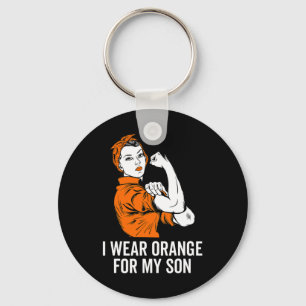 I Wear Orange For My Son Leukemia Awareness Month Key Ring