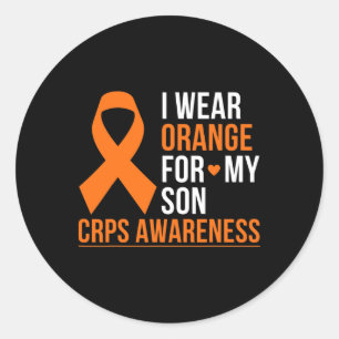I Wear Orange For My Son Rsd Crps Awareness Month Classic Round Sticker