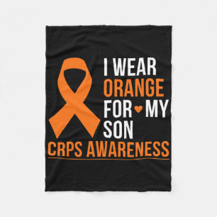 I Wear Orange For My Son Rsd Crps Awareness Month  Fleece Blanket
