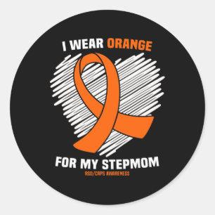 I Wear Orange For My Stepmom Rsdcrps Awareness Classic Round Sticker