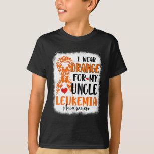 I Wear Orange For My Uncle Leukaemia Awareness Mon T-Shirt