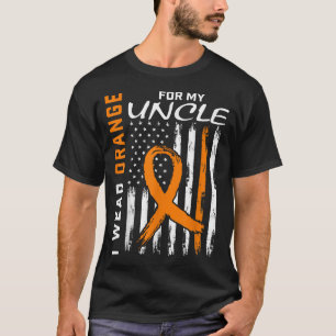 I Wear Orange For My Uncle Leukaemia Cancer  T-Shirt