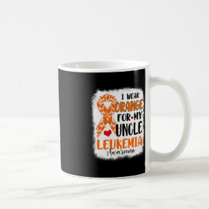 I Wear Orange For My Uncle Leukemia Awareness Mont Coffee Mug