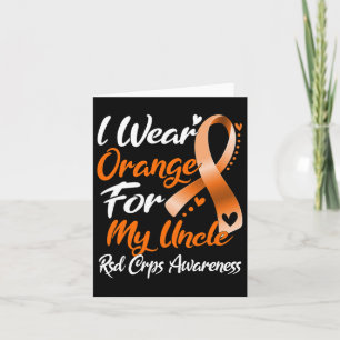 I Wear Orange For My Uncle Rsd Crps Awareness Card