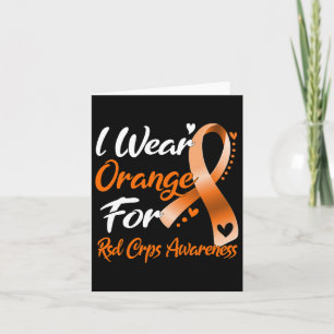 I Wear Orange For Rsd Crps Awareness Card