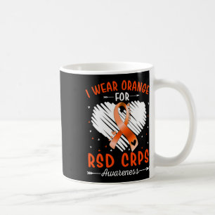 I Wear Orange For Rsd Crps Awareness Ribbon Heart  Coffee Mug