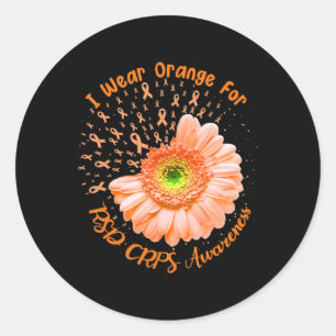 I Wear Orange For RSD CRPS Awareness Survivor Figh Classic Round Sticker