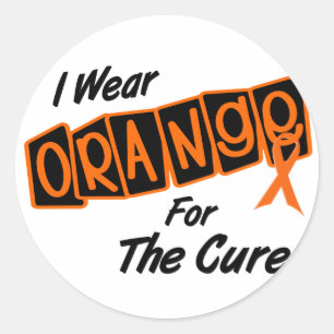 I Wear Orange For The CURE 8 Classic Round Sticker