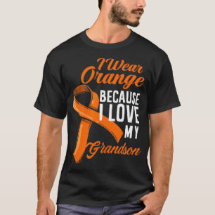 I Wear Orange I Love My Grandson Kidney Cancer Awa T-Shirt