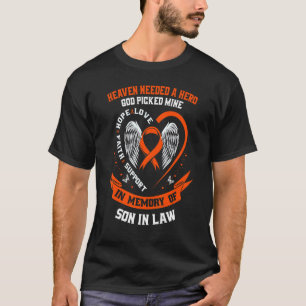 I Wear Orange In Memory of my Son In Law Leukaemia T-Shirt