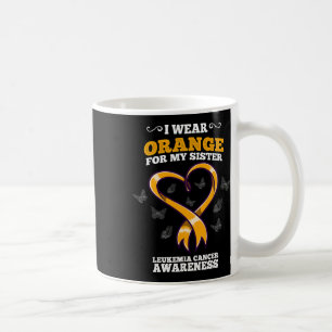I Wear Orange Sister Leukaemia Cancer Awareness Bl Coffee Mug