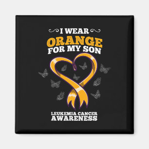 I Wear Orange Son Leukaemia Cancer Awareness Blood Magnet