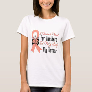 I Wear Peach For The Hero in My Life...My Mother T-Shirt