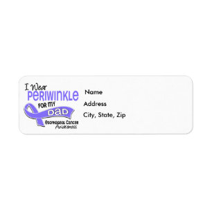 I Wear Periwinkle 42 Dad Oesophageal Cancer Return Address Label