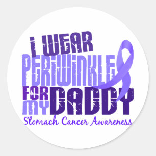 I Wear Periwinkle Daddy 6.4 Stomach Cancer Classic Round Sticker
