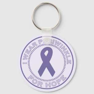 I Wear Periwinkle For Hope Key Ring
