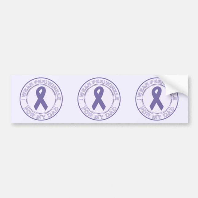 I Wear Periwinkle For My Dad Bumper Sticker (Front)