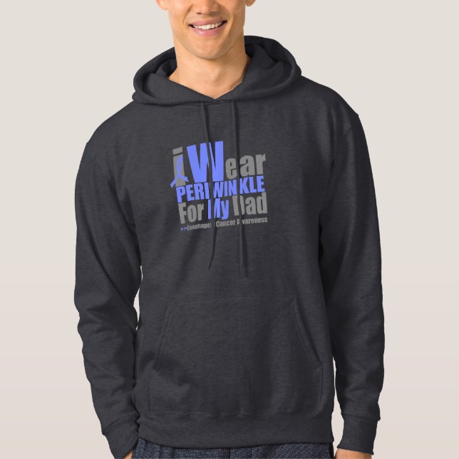 I Wear Periwinkle For My Dad Oesophageal Cancer Hoodie (Front)